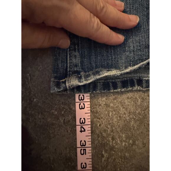 AMERICAN EAGLE Jeans Womens 12 Bootcut Hipster Flare Spilt Hem Low Rise Stretch - Picture 12 of 14